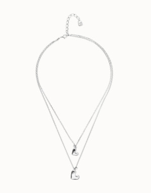 Silver Multi-Strand Heart Necklace | Contemporary Women's Jewellery
