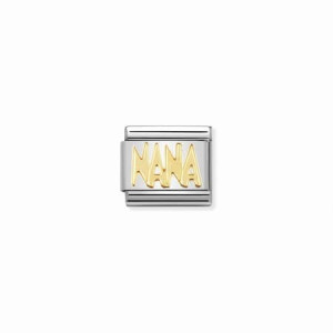 Nomination Gold Nana Classic Composable Charm | Grandmother Bracelet Link | McCloys Jewellery