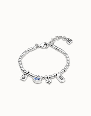 UNOde50 Silver Charm Bracelet - Luck