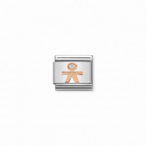 Nomination Rose Gold Boy CZ Composable Charm