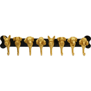 Wieszak ścienny Dog Family Gold 69 cm - Kare