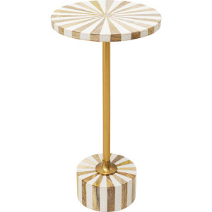 Stolik boczny Domero Cirque Gold White Ø25cm - Kare