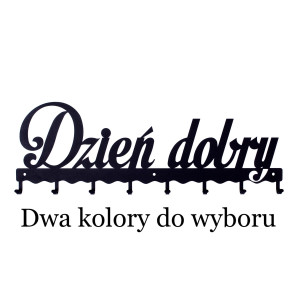 Wieszak ścienny Dzień dobry 01 czarny