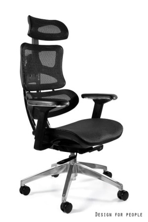 Fotel obrotowy Ergotech chromowana podstawa