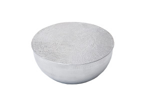 Stolik kawowy Tandor 60 cm srebrny z miedzi