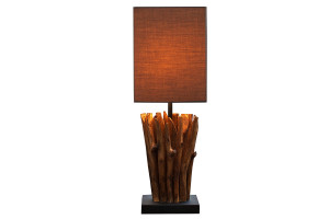 Lampa biurkowa Spanja szaro-brązowa