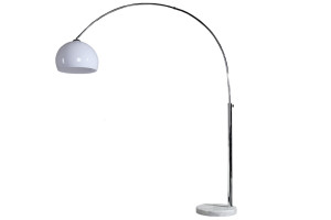 Lampa podłogowa Bowl 175-205 cm biała