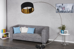 Lampa podłogowa Python czarno-złota