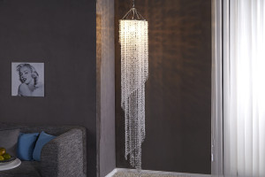 Lampa wisząca Big Strass L transparentna