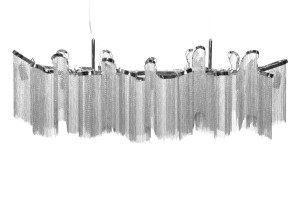 Lampa wisząca Classic 118 cm srebrna