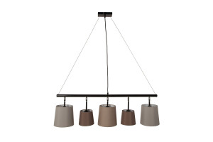 Lampa wisząca Floor 100 cm biało-beżowo-brązowa