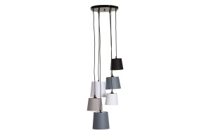 Lampa wisząca Floor IV czarno-szara