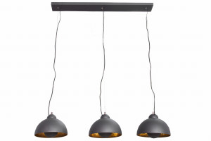 Lampa wisząca Cama 3 czarno-złota
