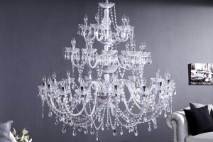 Lampa wisząca Cristal 30-ramienny transparentna