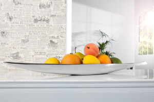 Miska Liść srebrna 60x15cm Invicta