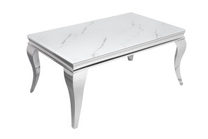 Stolik kawowy New Barok 100 cm srebrny Invicta