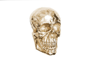 Dekoracja ścienna Skull 40cm złota Invicta
