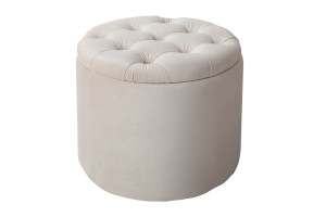 Pufa aksamit beżowy - Modern Barock 50cm - Invicta