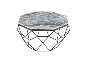 Stolik kawowy Diamond 70cm szary marmur Invicta