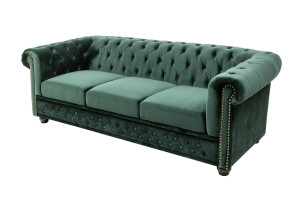 Sofa Niagara 3 aksamit zielony Invicta