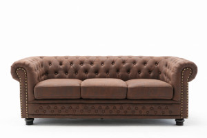 Sofa Niagara 3 vintage brązowy 210 cm Invicta