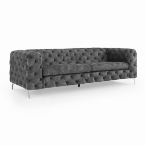 Sofa New Barok ciemny szary Invicta
