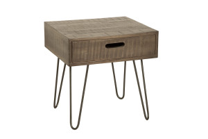 Stolik kawowy Rac 50 cm Mango szary Invicta