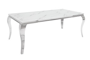 Stół do jadalni New Barok 200 cm srebrny Invicta