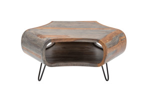 Stolik kawowy New Living 70 cm szary sheesham Invicta