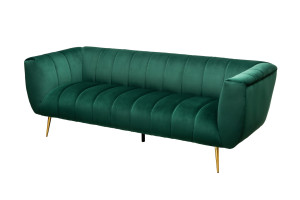 Sofa Lesse 225 cm szmaragdowy Invicta