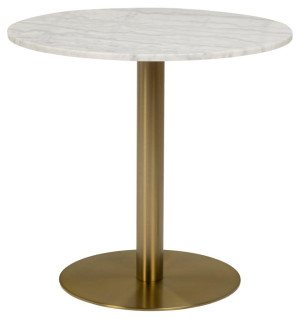 Stół Corby 105cm biały-złoty Actona
