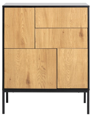 Komoda Seaford naturalny-czarny Actona