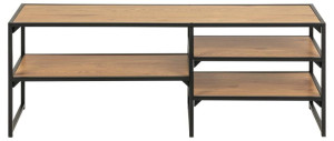 Szafka pod telewizor Seaford 120cm naturalny-czarny Actona