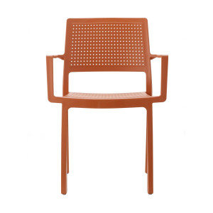 Krzesło Emi - terracotta z podłokietnikiem