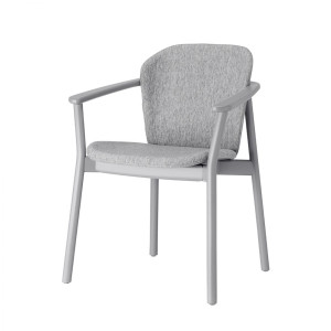 Fotel Finn natural - rama szary mat
