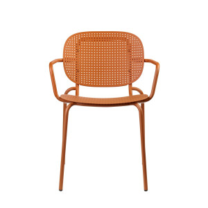 Krzesło Si-Si dots z podłokietnikami - terracotta