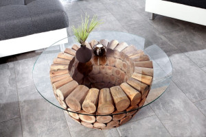 Szklany blat do stolika Organic Nature 70 cm