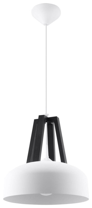 Lampa wisząca Casco biała/czarna
