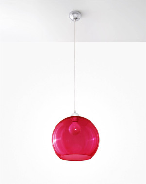 Lampa wisząca Ball czerwona