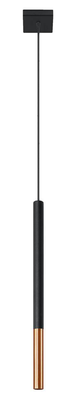 Lampa wisząca Mozaica 1 czarny/miedź