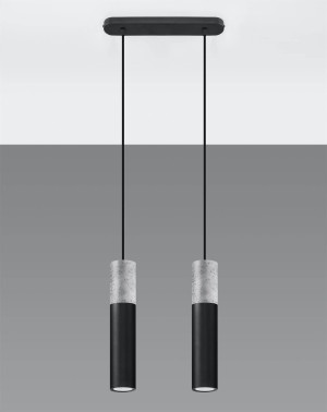 Lampa wisząca Borgio 2 czarna