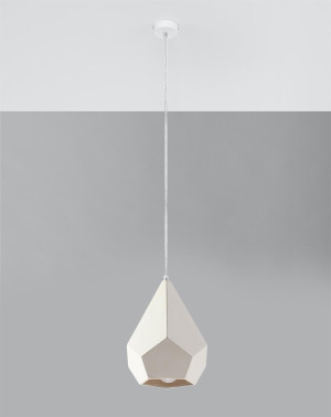 Lampa wisząca ceramiczna Pavlus biała