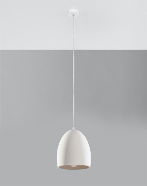 Lampa wisząca ceramiczna Flawiusz biała