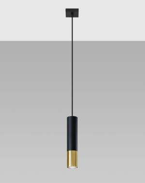 Lampa wisząca Loopez 1 czarny/złoty