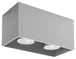 Plafon Quad Maxi szary