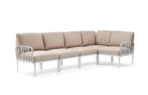 Sofa ogrodowa Komodo 5 biały stelaż