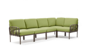 Sofa ogrodowa Komodo 5 brązowy stelaż