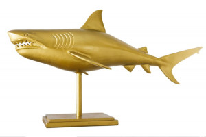 Rzeźba Rekin 100 cm złota