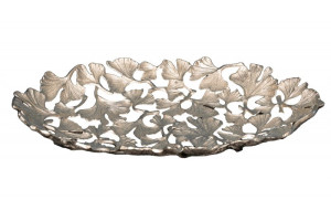 Misa Gingko srebrna 40x26 cm - Invicta