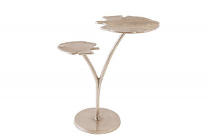Stolik pomocniczy Gingko srebrny 56 cm - Invicta